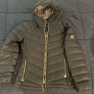 MK Black Puffer Coat